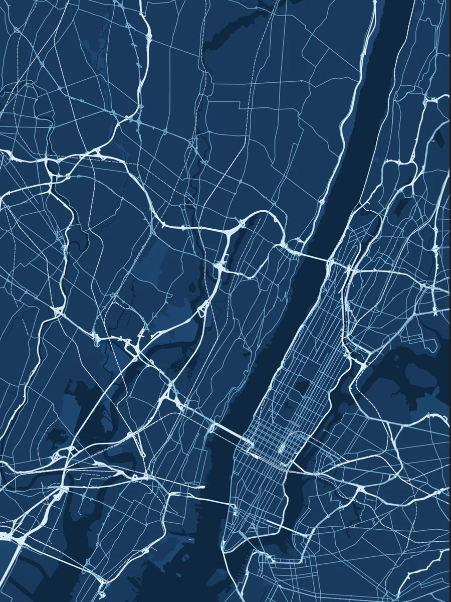 New York, Map · Blueprint
