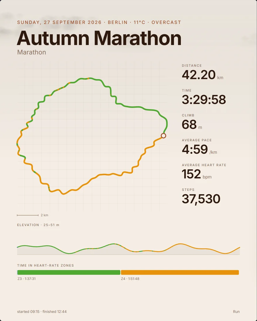 Autumn Marathon, Run · Poster